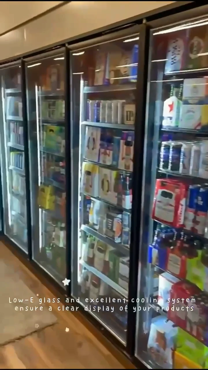 Liquor Store Glass Door Cold Room Freezer Display Walk In Cooler Buy
