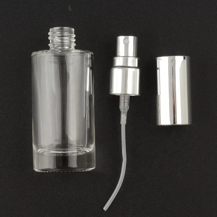 clear transparent empty glass 20ml perfume bottle spray with pump small container bottle