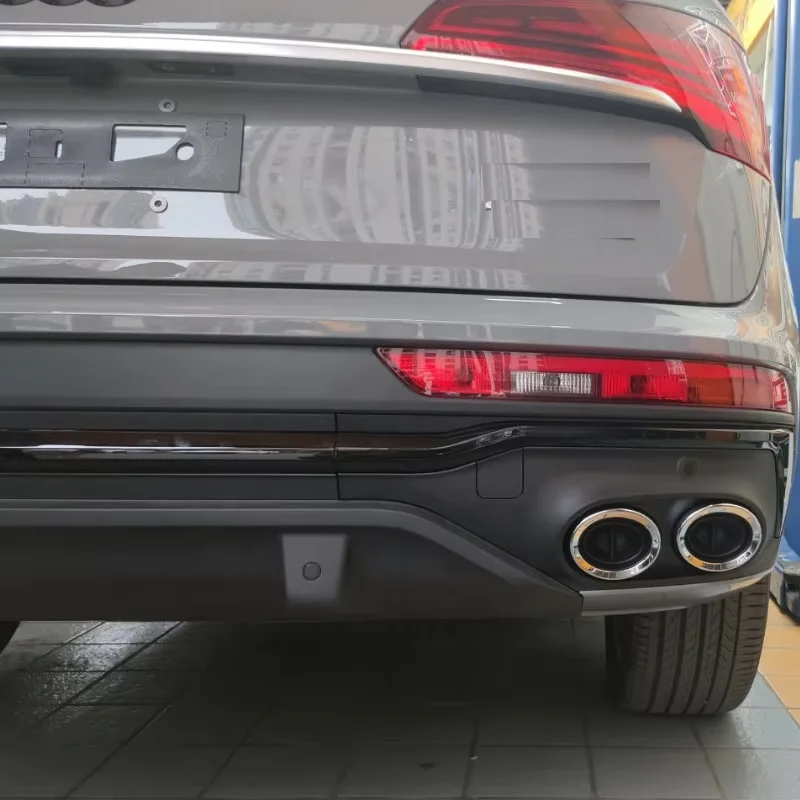 Q5 SportBack Refit and Upgrade SQ5 Rear Diffuser and Pipe Exhaust SQ5 4 Out Style Rear Black Lip Pipe for Audi 2021 2022 2023