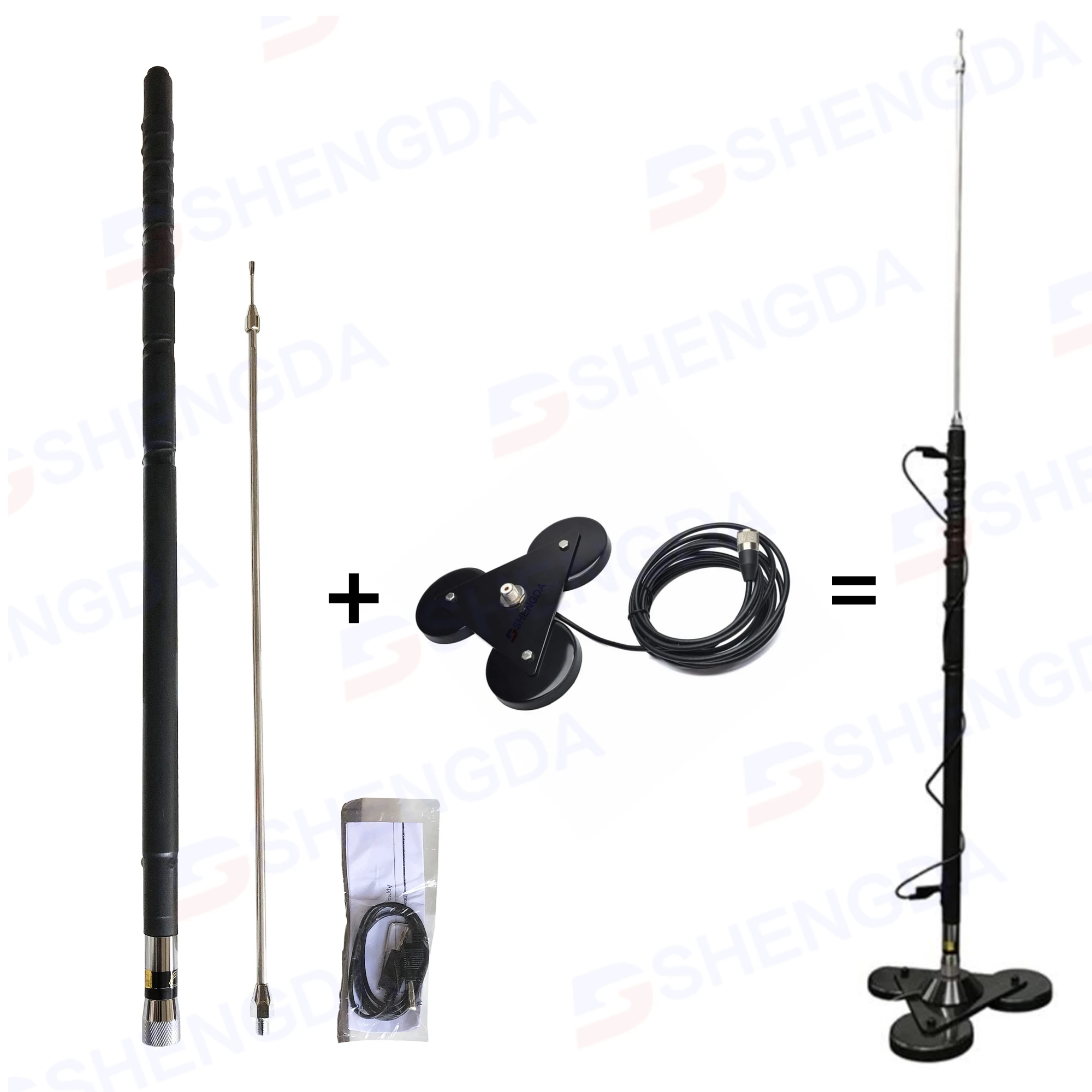3-50mhz HF Antenna with Triple Magnetic Base - 150W Power