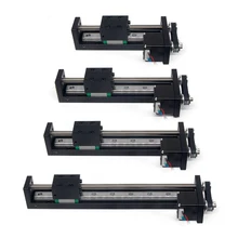 UMOT Stroke 50/100/150/200mm Nema11 Stepper Motor/Closed Loop/Dual Shaft Motor Left/Right/Down Installed Linear Stage Rail Guide