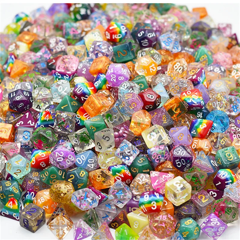 Udixi Dnd Bulk Polyhedral Dice D4d20 Random Mixed Styles Resin Dice