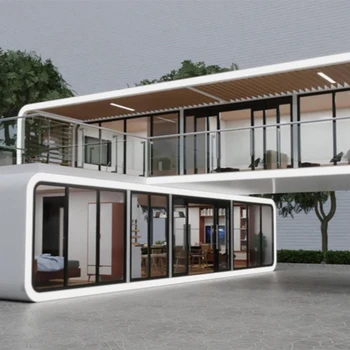 Creative Outdoor Luxury Mobile Apple Module Prefab Office Shop Home Space Capsule Container Room for Efficient Workspace