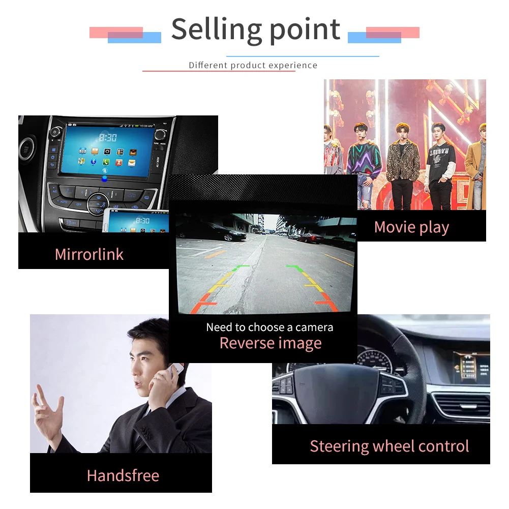 Double din car stereo mp5 player for Corolla with BT AUX car radio video player 7 inch autoradio audio mp5 player