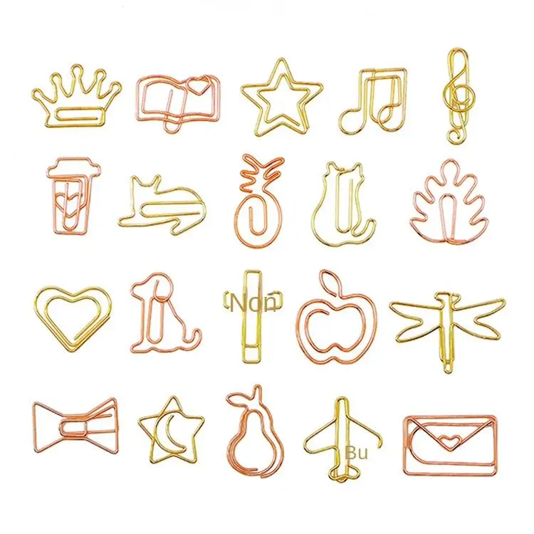 Low Price Note Folder Office Business Card Cute Mini Small Metal Musical Claw Bookmark Book Mark Clip