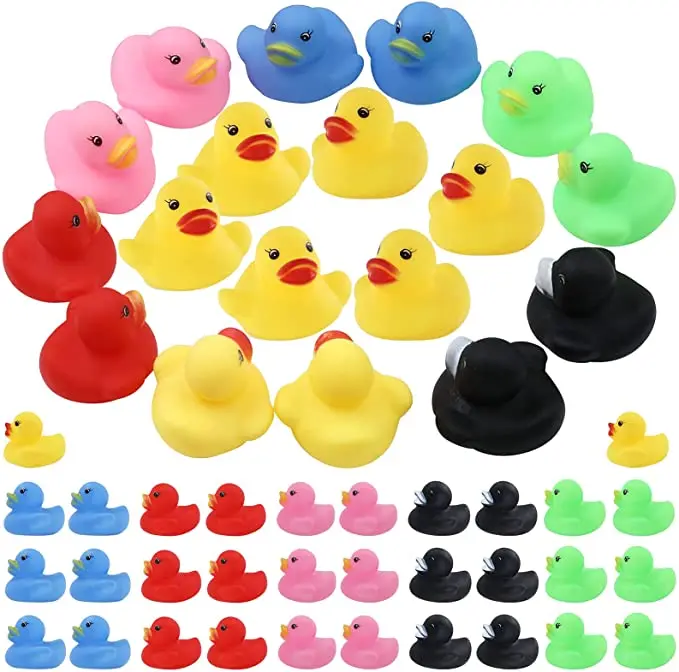 Multicolor Mini Rubber Ducky Float Ducks Baby Bath Toy Rubber Duck Bath Toys for Toddle