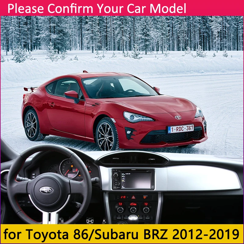 Copertura Cruscotto Auto Tappetino Per Toyota GT86 FT86 Scion FR-S/Subaru BRZ 2012-2019 Protezione Solare Tappeto Antiscivolo Scudo Protettivo Imbottitura Copertura Car Styling Accessori Interni