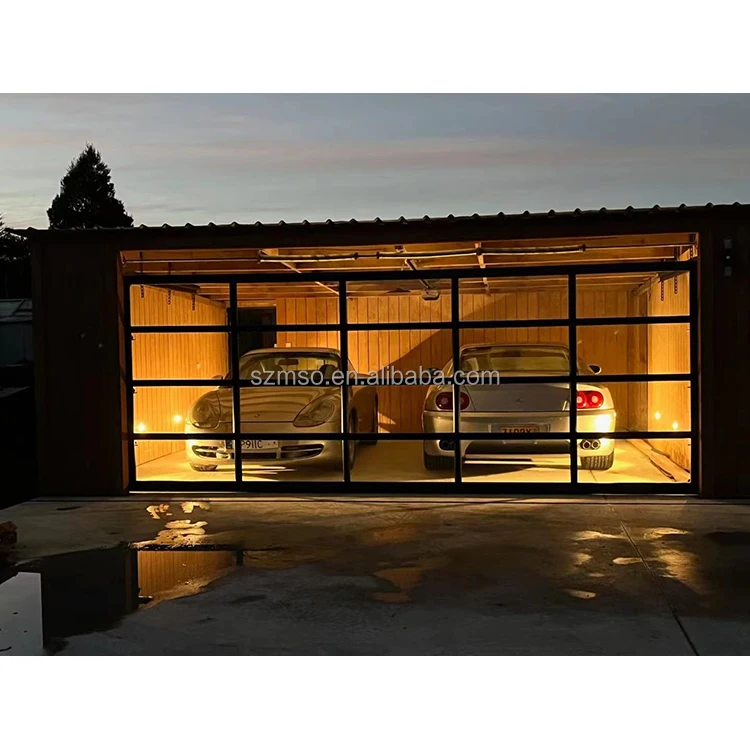 North American Style Black Aluminum Alloy Frame Clear Insulation Glass