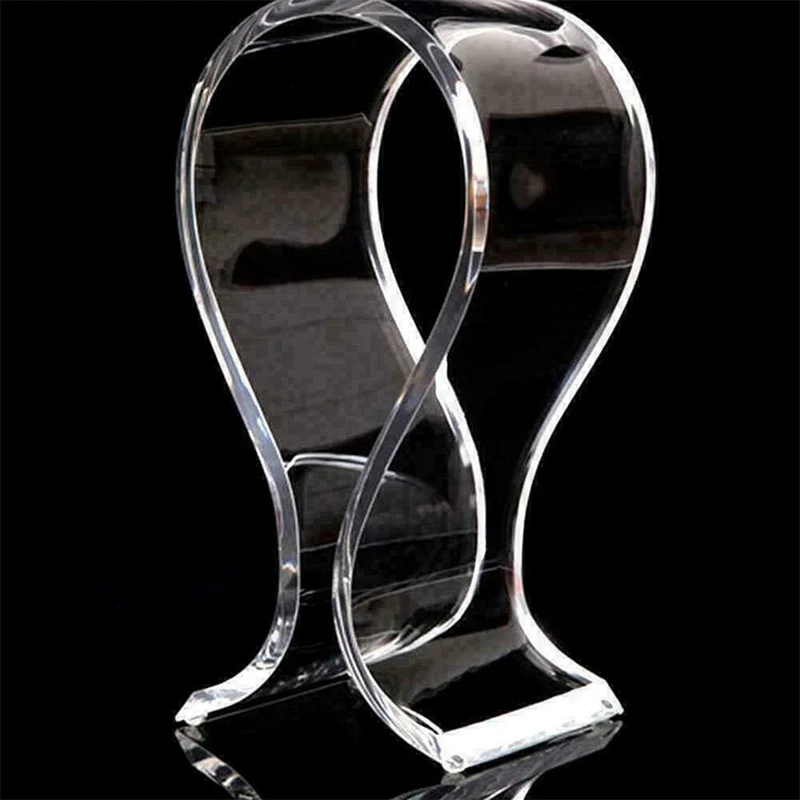 Clear Acrylic and Gold Headphones Stand, 4 x 5 x 10.5 (93922