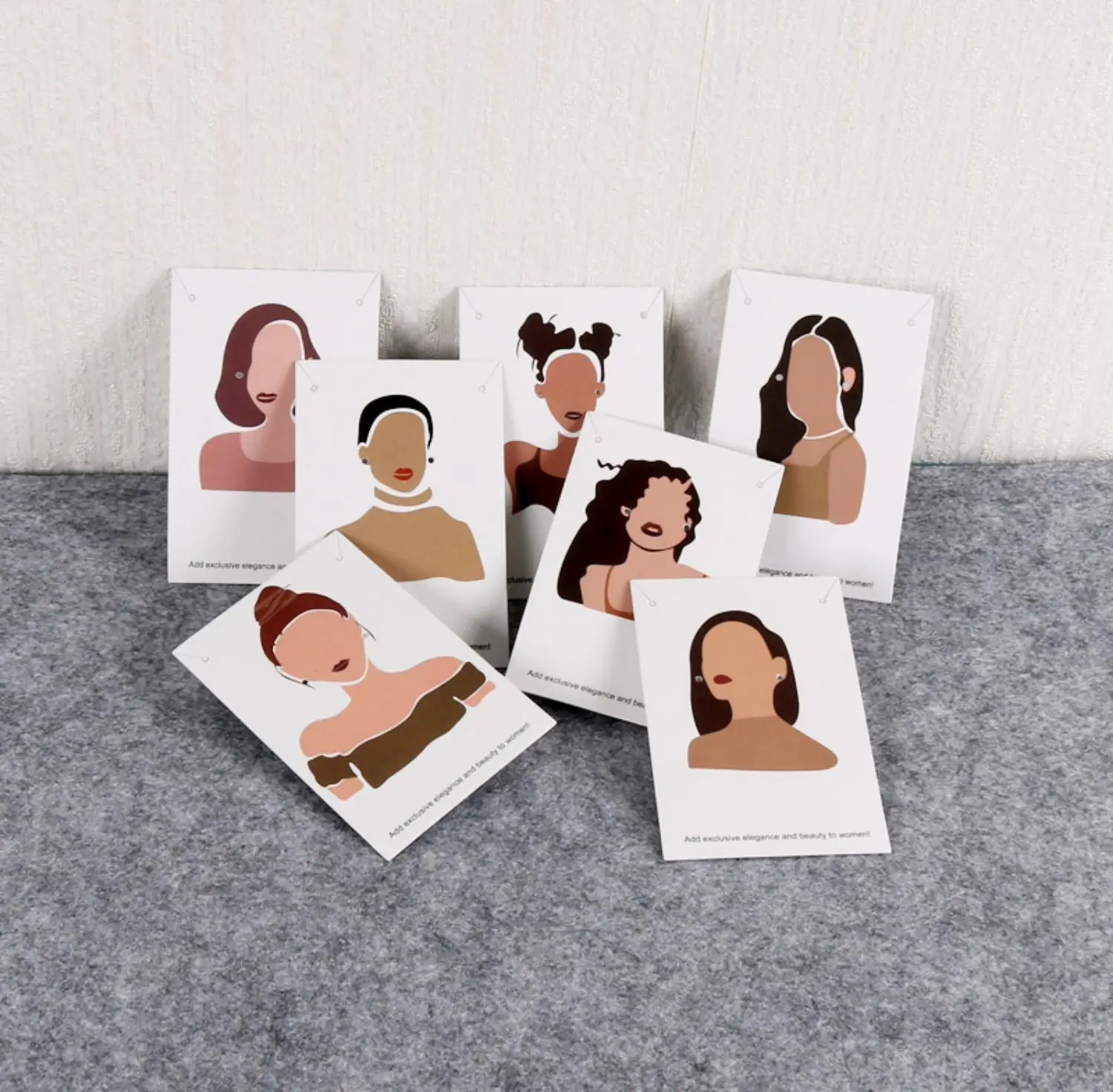 Custom Matte Embossed Gold Foil Paper Earrings Card Logo Printing Paper  Jewelry Display Card Necklace Earring Tags Cards