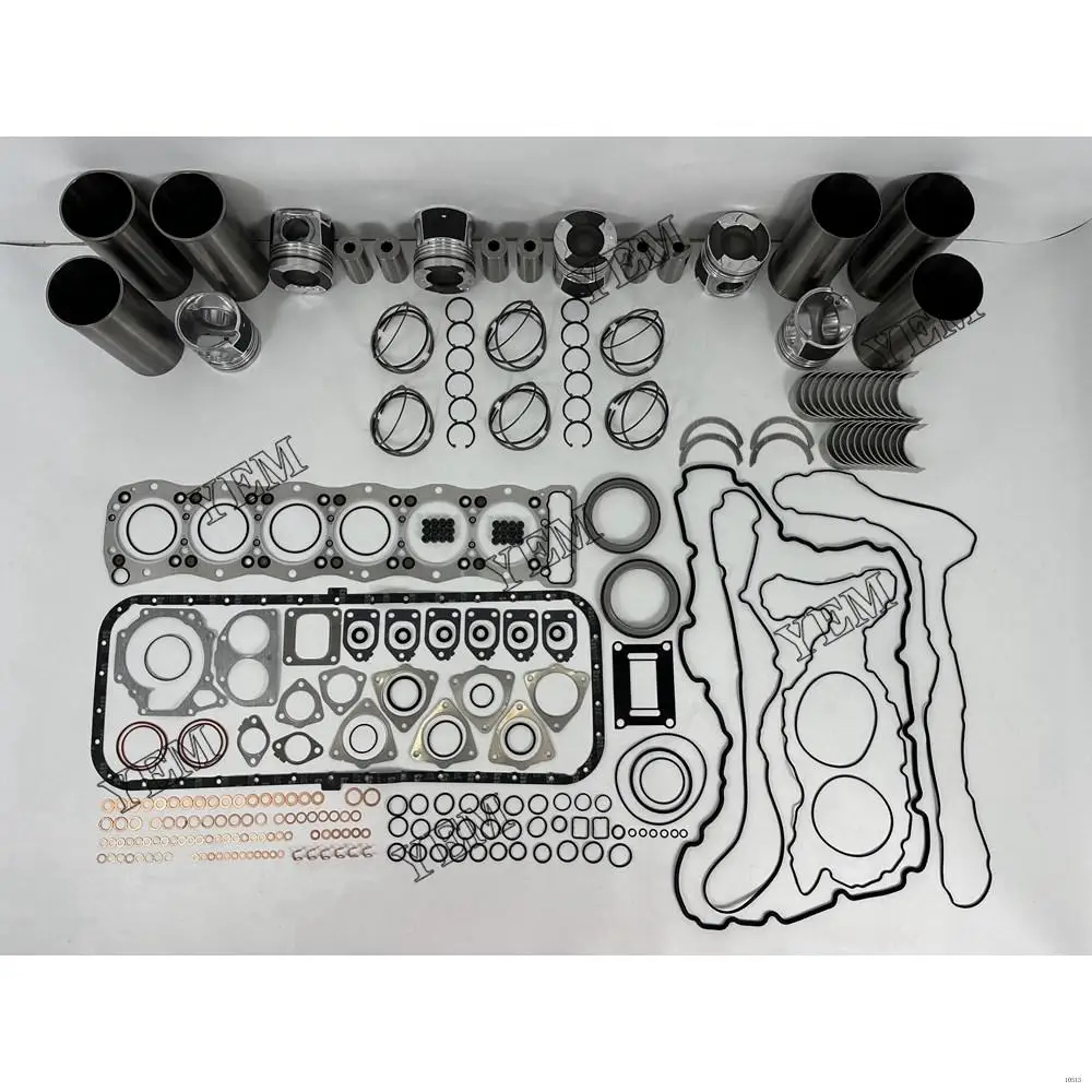 6UZ1 Rebuild Kit With Cylinder Gasket Kit Bearings Piston Rings Liner for Isuzu