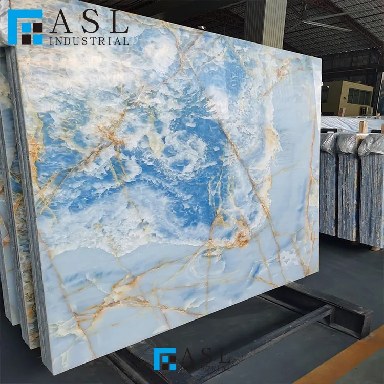 Blue onyx floor tile gold onyx natural stone slab tile