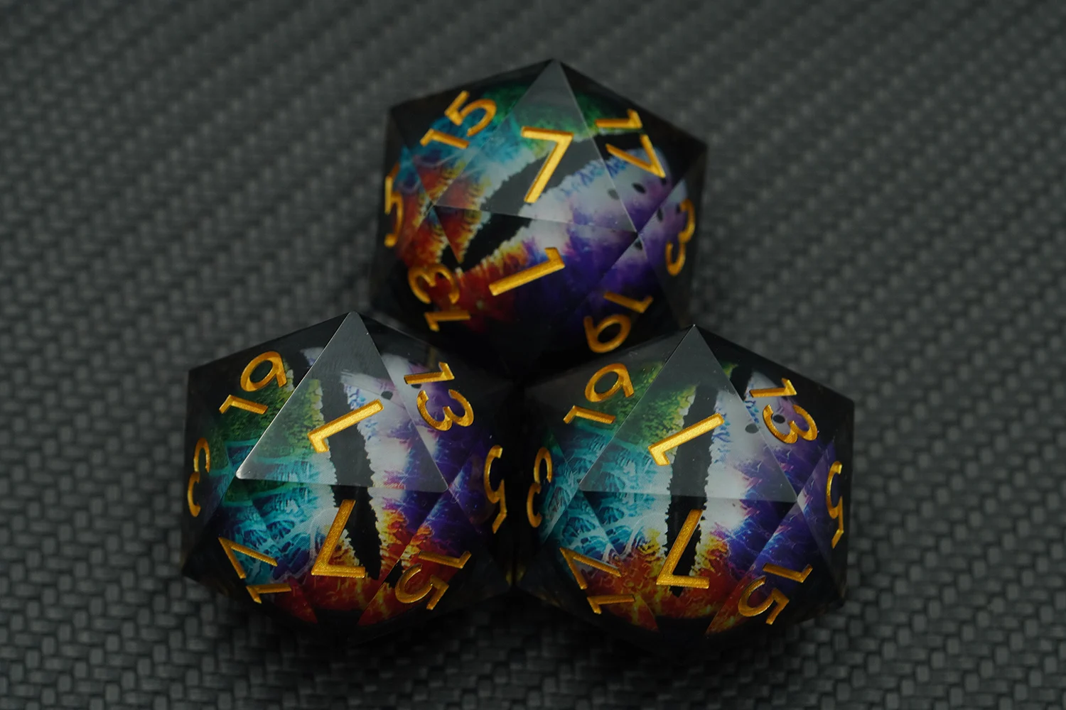 Yushun DND Dragon Eyeball Single Die 50MM Resin Polyhedral Blue Dice for Dungeons and Dragons Table Games factory