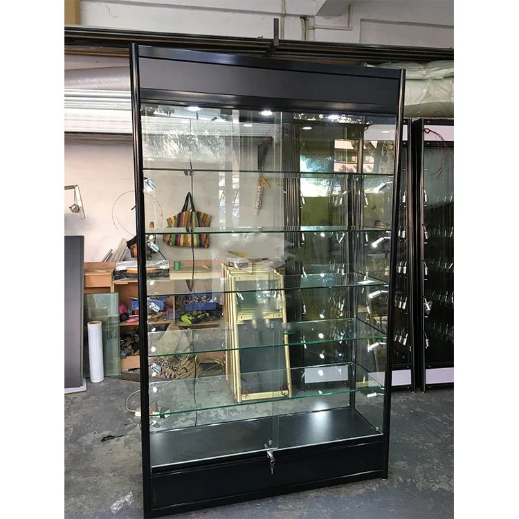 Cheap Glass Display Cabinet for Retail Store Lockable Smoke Shop Showcase with Lighting