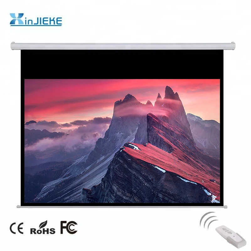 Electric Projector Screen Roll up Automatic Ceiling Mount Retractable Projector Alr Screen for Home Cinema