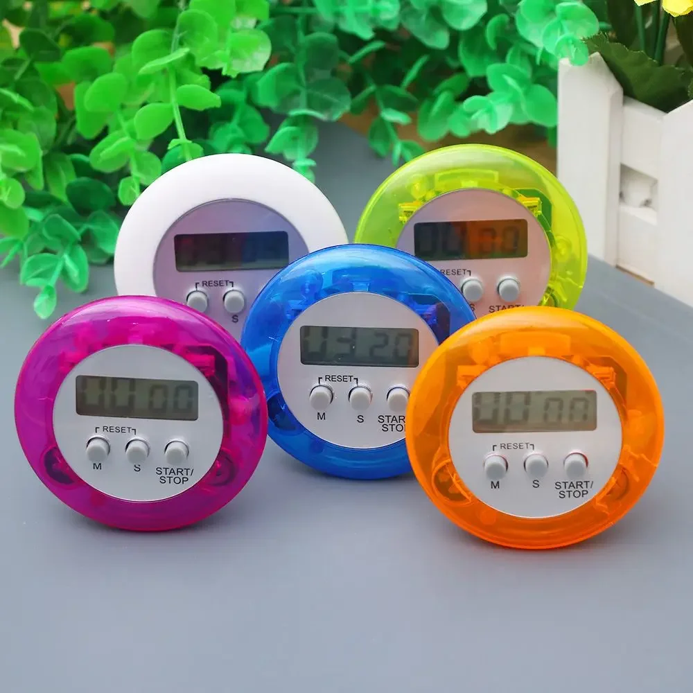 Five Kinds of Color Circular LCD Digital Cooking Counter Reverse Alarm Clock Magnetic Kitchen Countdown Timer