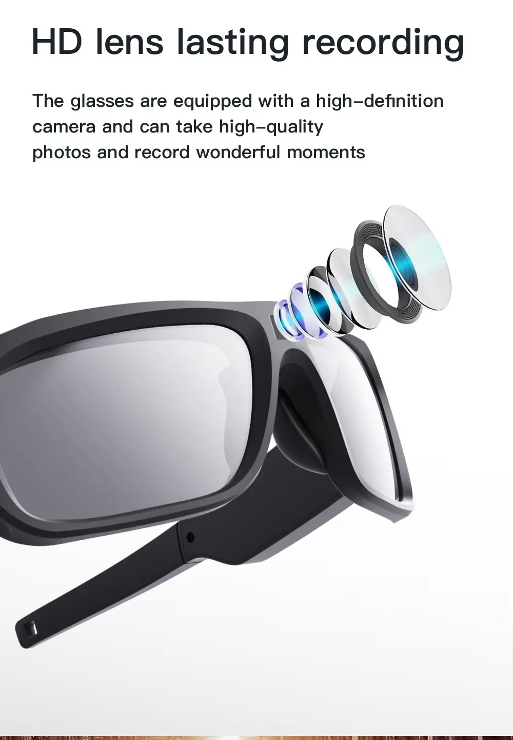 4K Outdoor Sports Camera Glasses Mountain Biking Outdoor Video Camera Sunglasses