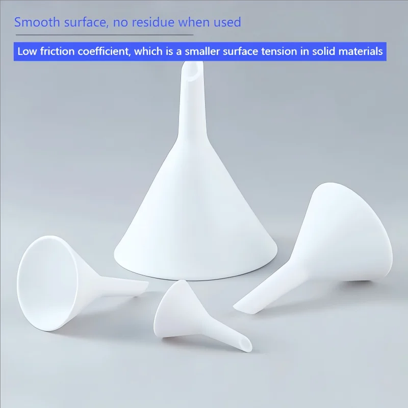 Polytetrafluoroethylene Triangular Funnel Laboratory Strong Acid and Alkali Resistant 52/80/105/160mm PTFE Funnel