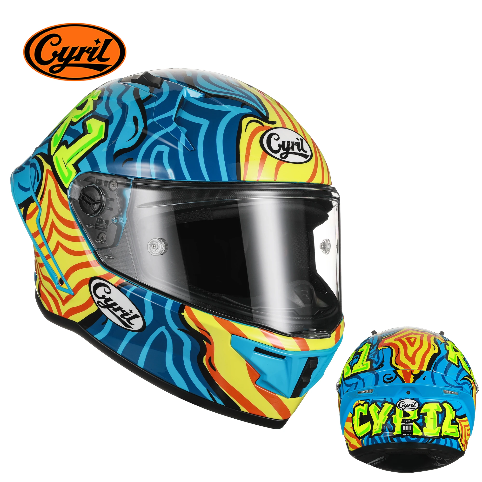 Fashion Cyril R1 Ladies Full Face Motorcycle Helmet - DOT