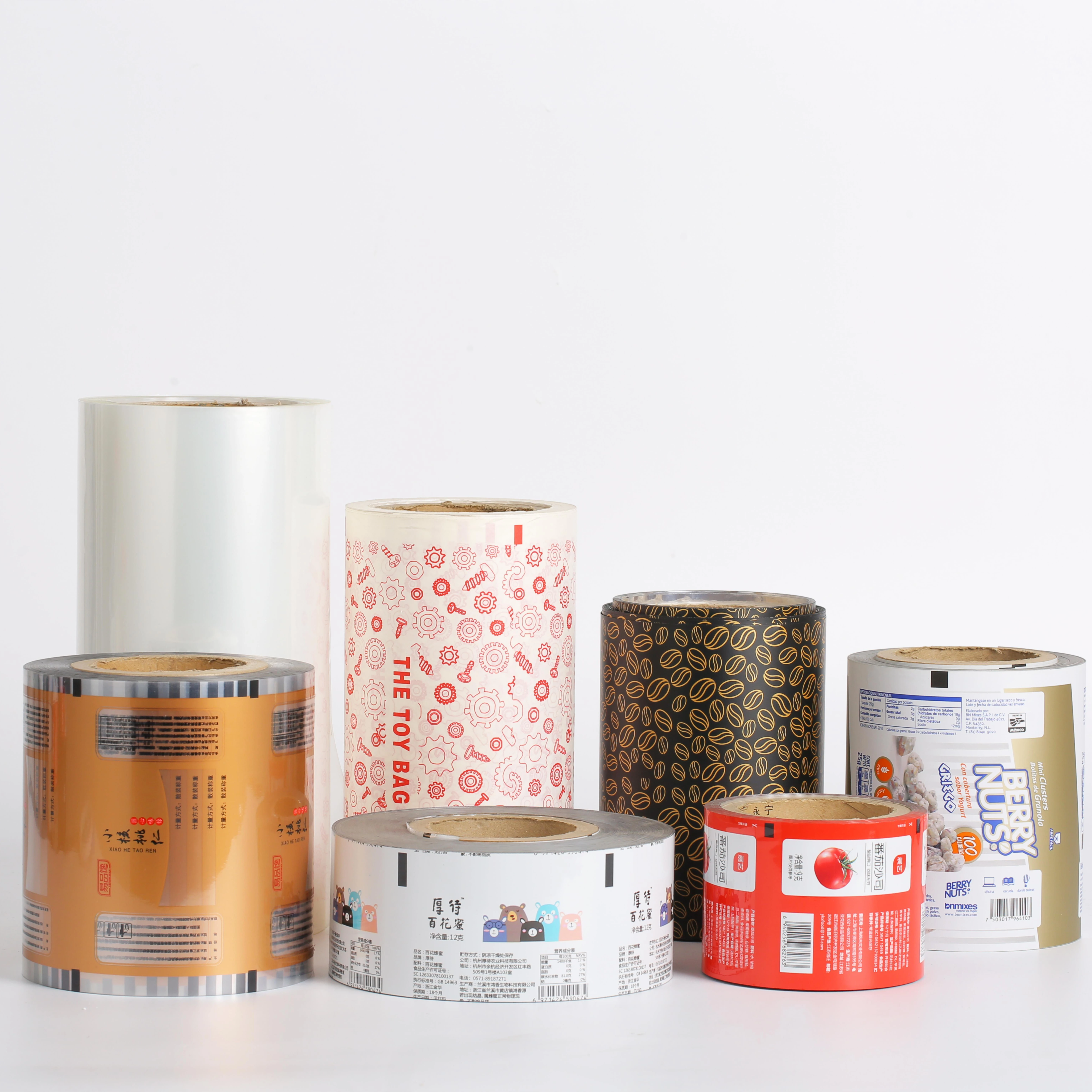 High Quality Food Grade Clear Plastic Film Roll For Packaging Custom Printing Packing Materials LDPE/OPP/PE Wrapping Roll Film