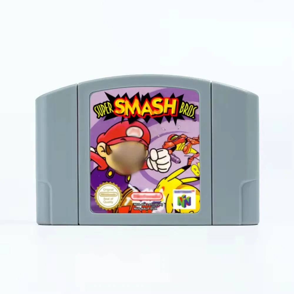 PAL Version N64 Game Cartridge Super Smash Bros for EUR