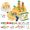 Caja de herramientas para cachorros, taladro eléctrico - caja a color en inglés.