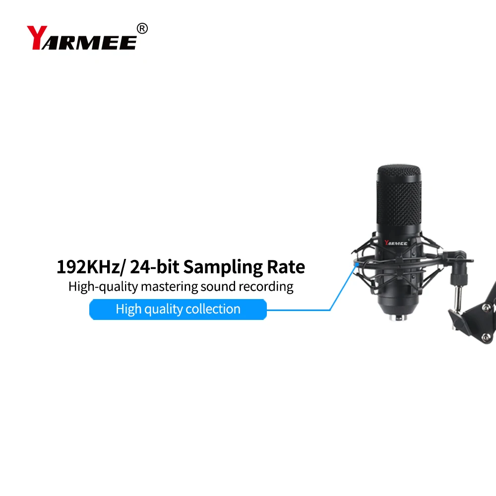 Professional Diaphragm Recording Condenser Microphone with USB Interface