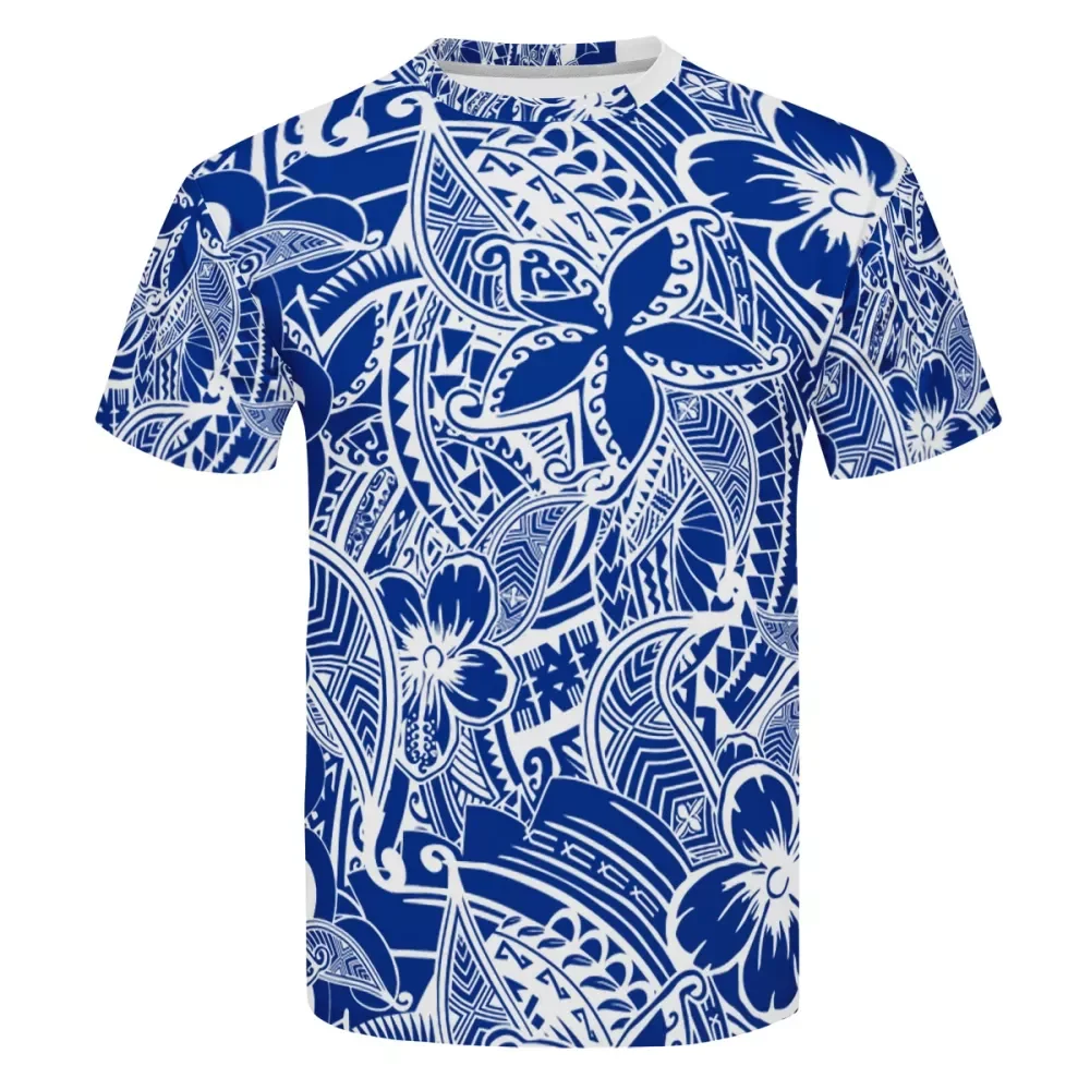 Wholesale Low Price Wholesale Polynesian Traditional Tribal Pattern  Hawaiian Print T-shirt Summer Breathable T-Shirt Blank Top Design From  m.