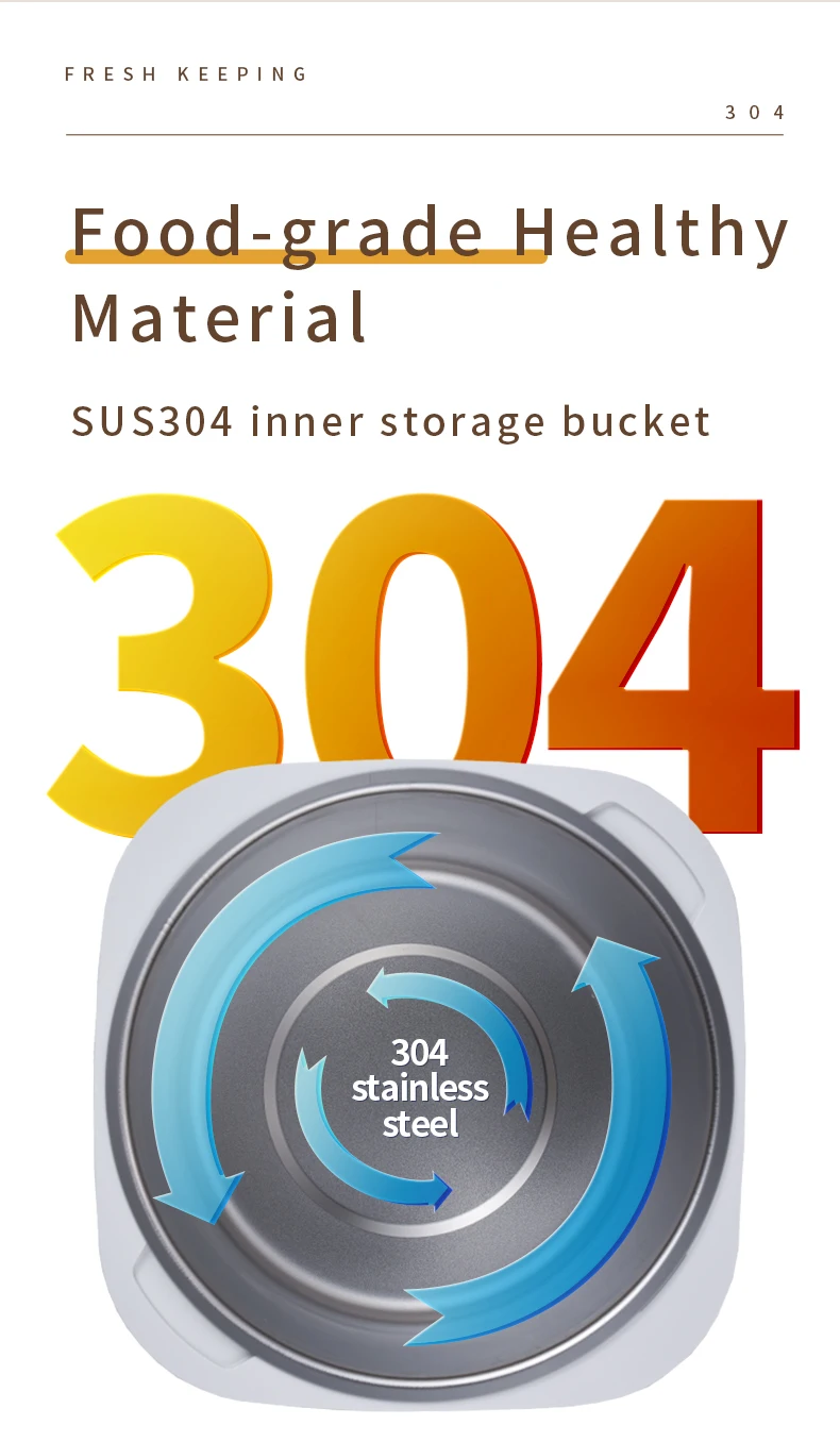 Vacuum Storage Box Insect-proof Intelligent Vacuum Rice Storage Bucket ...