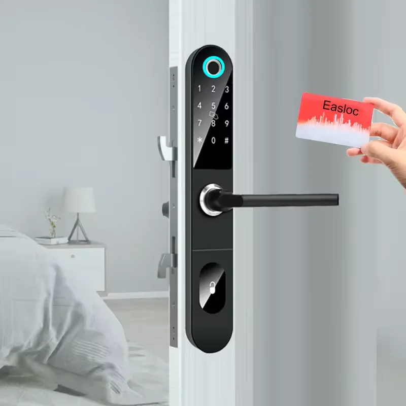 2024 TTlock Door Access Control System Fingerprint Keypad Sliding Smart Glass Home Electronics Door Lock for Aluminum Door