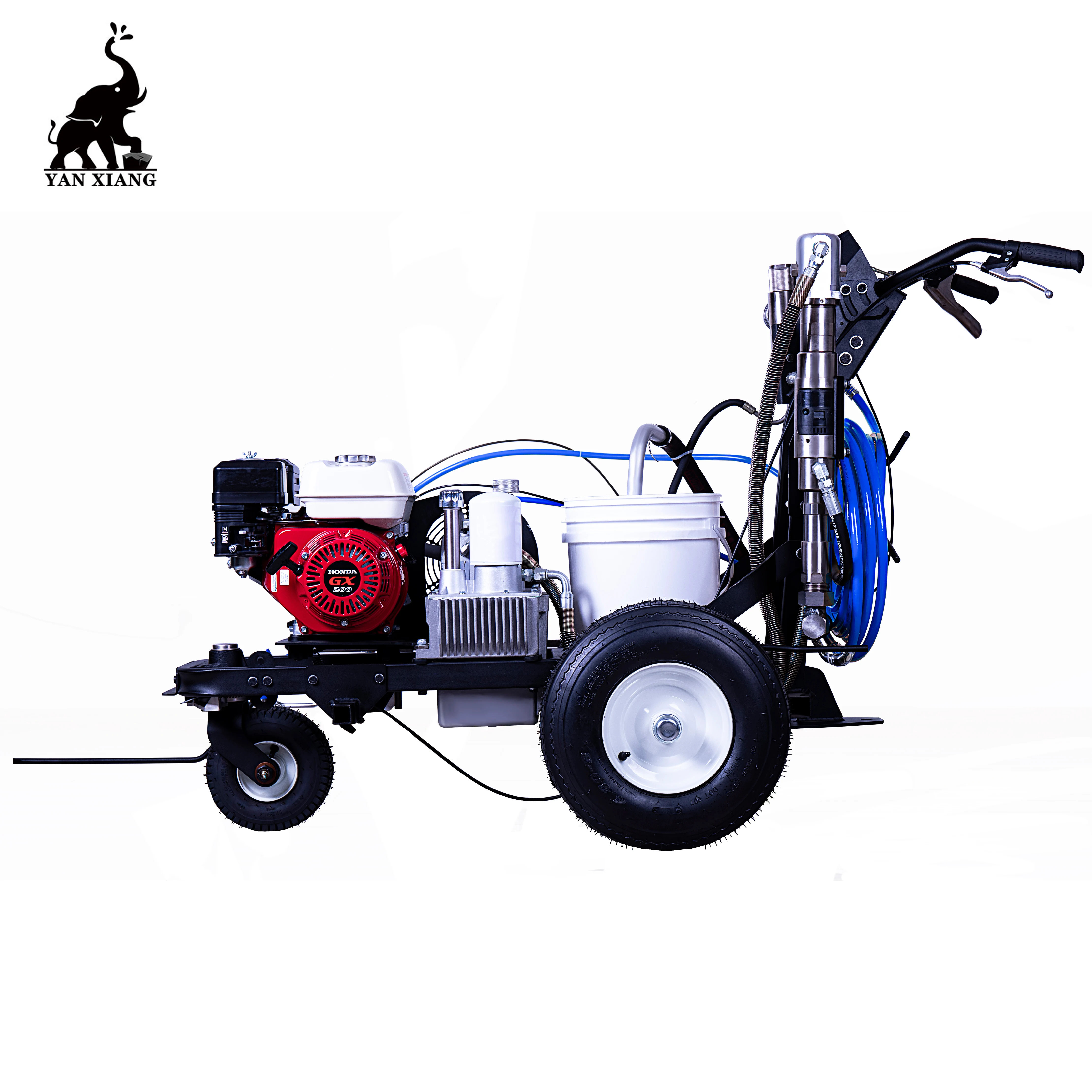 G1093 Hot Selling Hydraulic Workhorse Airless Striper Road Line Marking Machine with Honda Engine 6.5HP 250Bar 150m/min