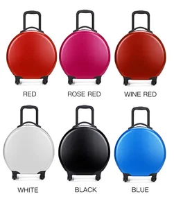 18 Inch Carry on Suitcase on Wheels Travel Rolling Luggage Kids Rounded Luggage Cabin Trolley Bag Cute Small Case