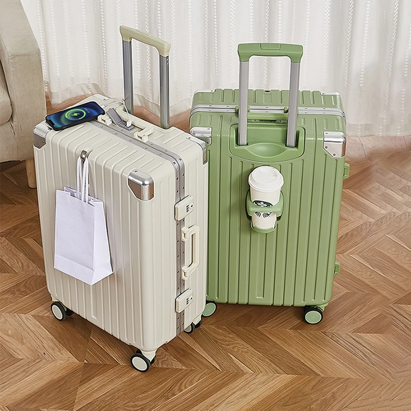 Унисекс на заказ, чемодан для чемодана, дорожные сумки с подстаканниками, изготовленные из материала АБС