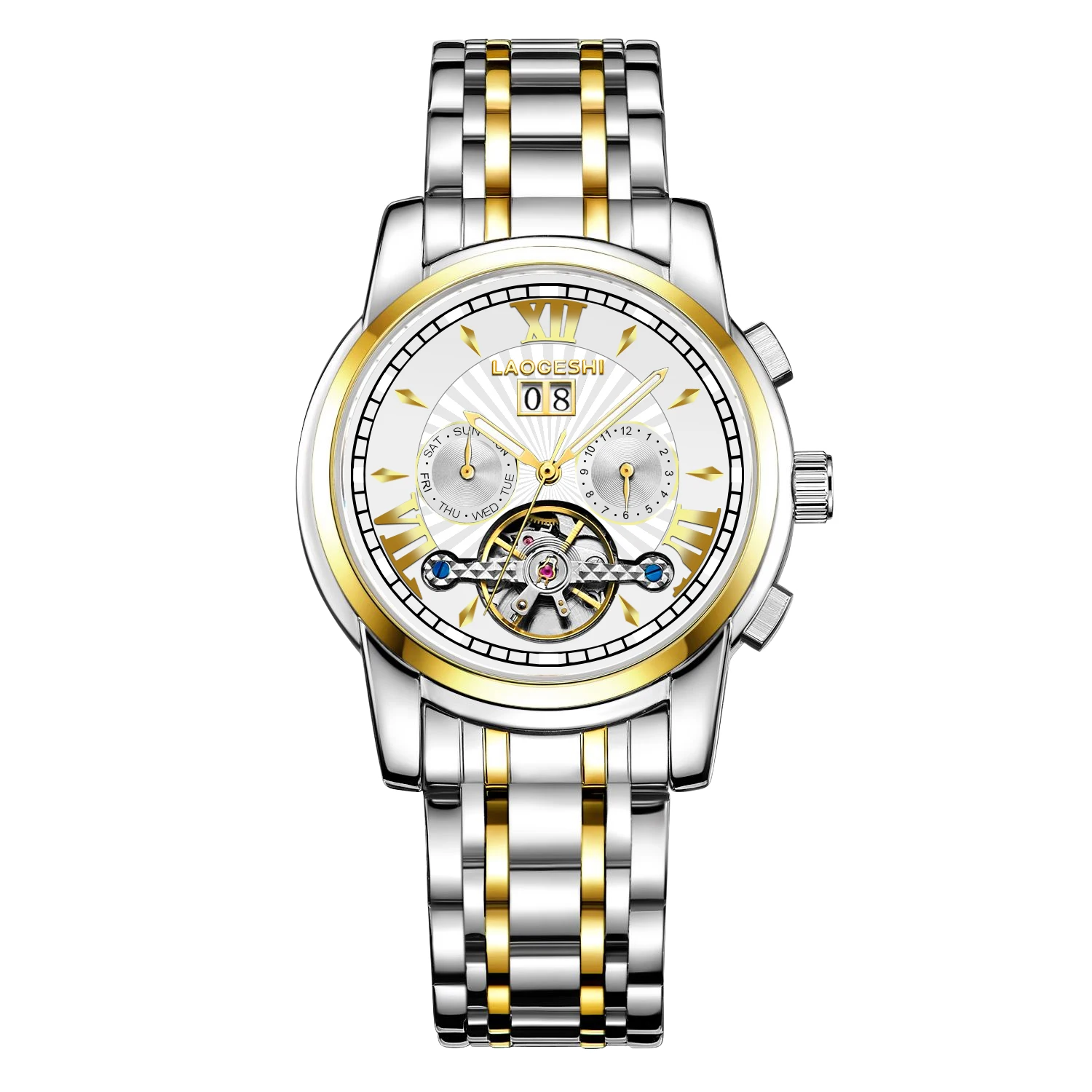 Auto Date Custom logo Automatic Men Wrist Watch Waterproof Men Luxury Tourbillion Watches Mechanical