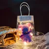 Red teddy bear+ins self-adhesive bag+warm light