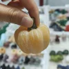 Yellow Calcite Carved Pumpkin Figurine