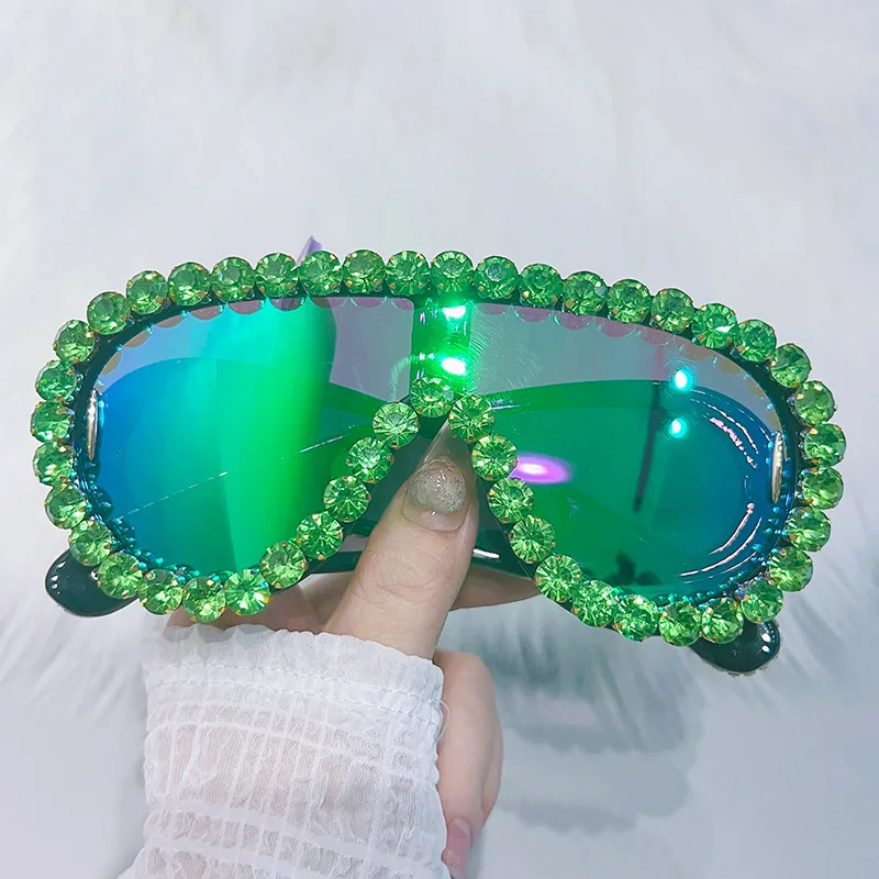 y2k 星 star シャツ cfiece mineral osaka 2024 Luxury Crystal Punk Oversized Sunglasses for Men & Women