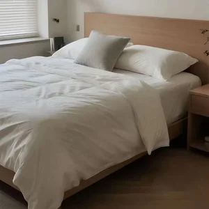 Star Hotel 60s Single Piece Sateen Pure Cotton White Bed Sheet Woven Quilt Cover Bedspread Plain Bedding Sheet