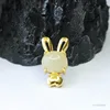 Multi Hotan Jade Rabbit Love Pendant (Not with Chain) HT3092402