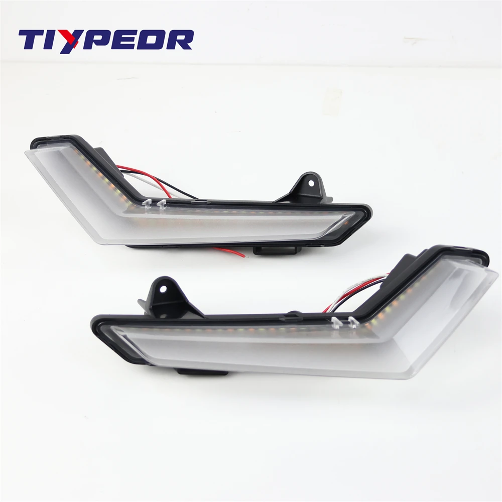 TIYPEOR for ATV UTV Flowing LED Turn Signal Light DRL Front Headlight for Defender 2020+ Defender MAX 2020+Commander 2021 factory