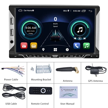 Pumpkin Android 11 double din car stereo 7 Inch multimedia car