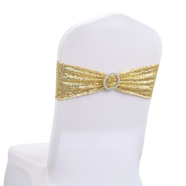 Gold sequin outlet chair sashes