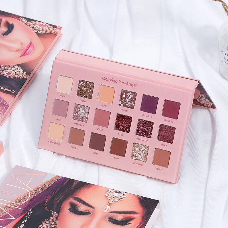 Colorina Makeup Cosmetics High Pigment Customized Private Logo Vagan Halal Best 18 Colors Eye Shadow Palette