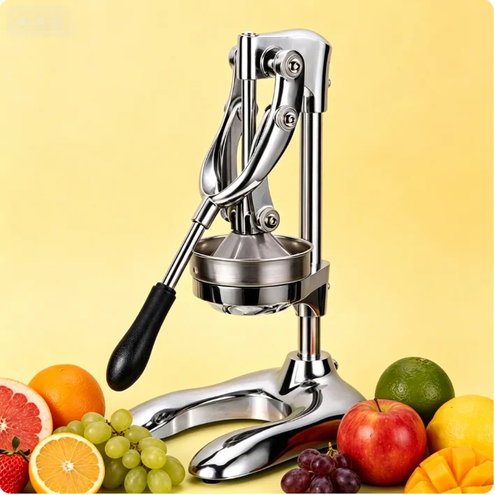 TEBAK High Quality Silver 304 Stainless Steel Juicer Extra-Large  Grade Manual Hand Press Squeezer for Fresh Orange Juicers