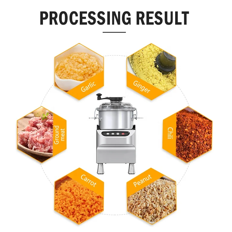 Новый электрический коммерческий многофункциональный измельчитель для овощей и мяса из нержавеющей