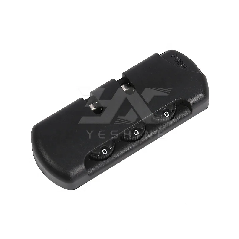 Resettable 3-Digit Dial Combination Plastic Security Lock for Travel Luggage Bag Parts & Accessories