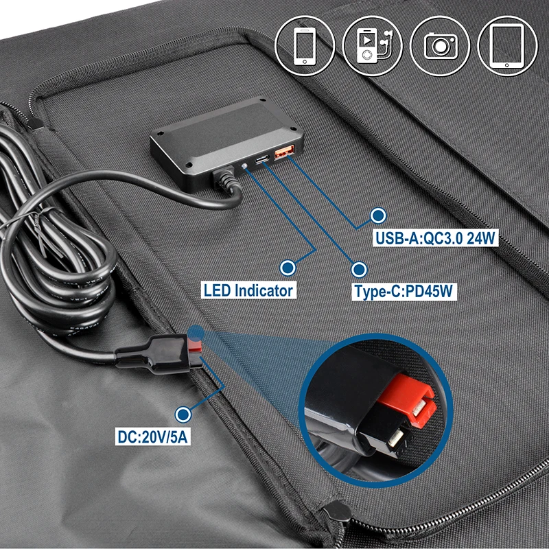 KOLINK 100W Solar Panel Detail 2