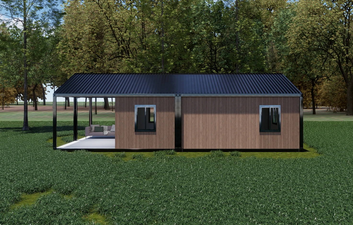 Assemble Container House for Custom Color Granny Flat
