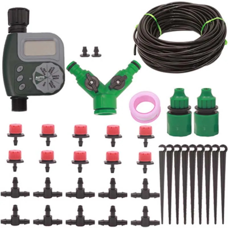Automatic Garden Watering Timer Kit 30m Water Irrigation Kit Set Micro Drip Watering System