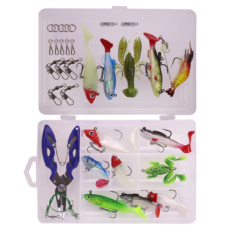 Pike Fishing Lures Set With Frog, Crankbait, Insect Hooks, And